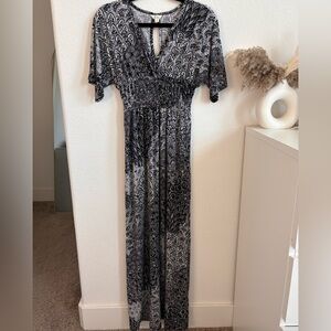 Black and white maxi dress